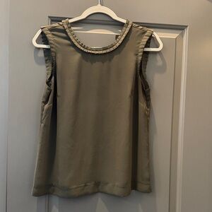 J. Crew Olive Green Sleeveless Blouse